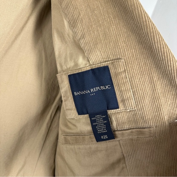 Banana Republic Three- Button Blazer Jacket Corduroy 42s Jacket Business Neutral - Picture 3 of 4